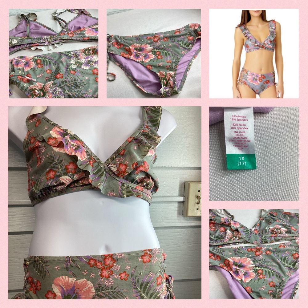 Floral Ruffle Bikini Set 1 - Picture 4 of 5